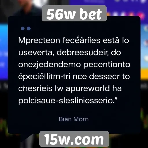 Feedback dos usuários sobre a experiência em 56w bet