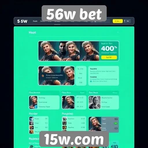 Análise da interface do usuário do site 56w bet